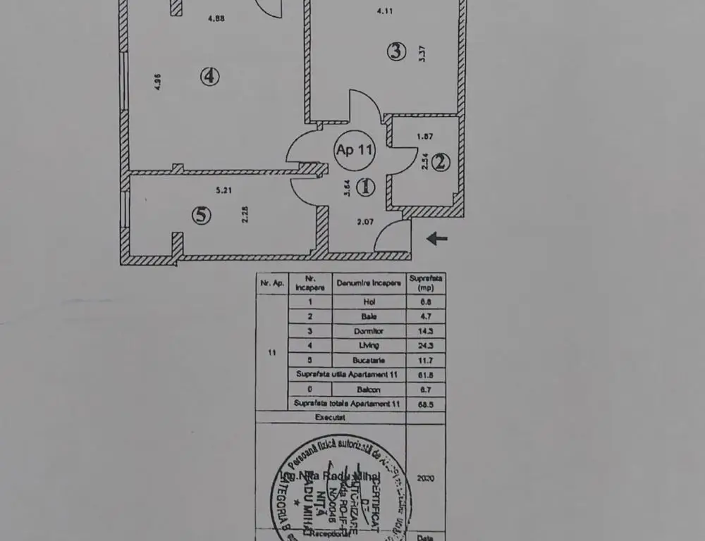 Apartament de vanzare cu 2 camere
