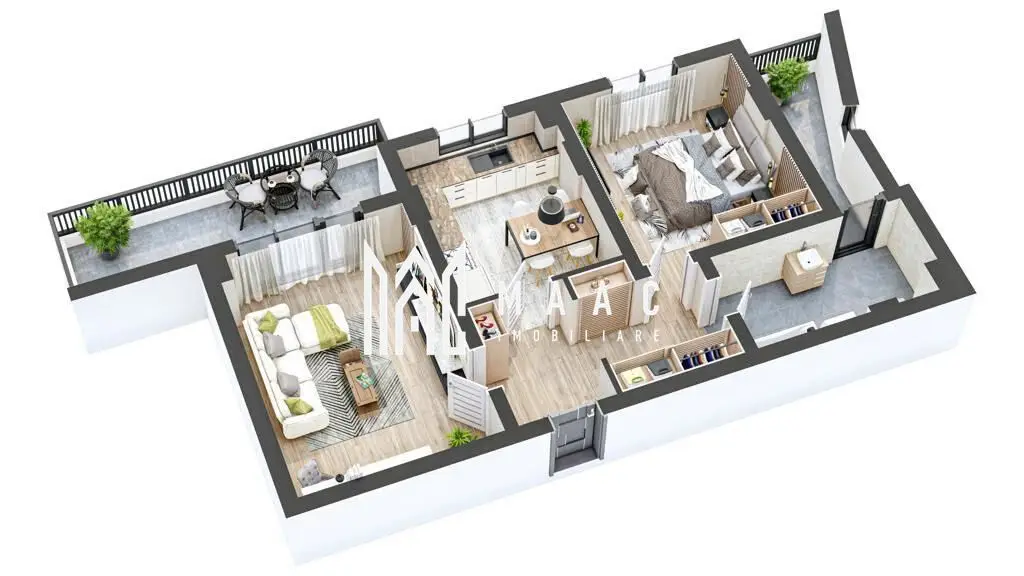 Apartament nou 2 camere I La cheie I 63 + 20 mp I Hipodrom