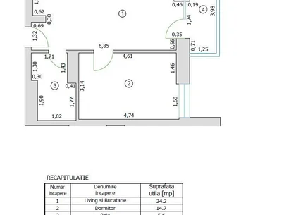 CORTINA NORTH OCAZIE Apartament 2 camere 50mp finalizat vedere ext
