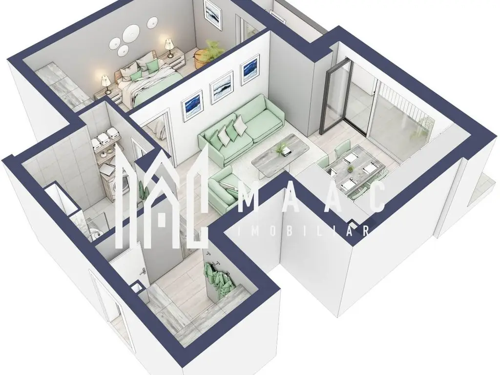 Apartament 2 camere | Terasa 9.5 mp | Turnisor