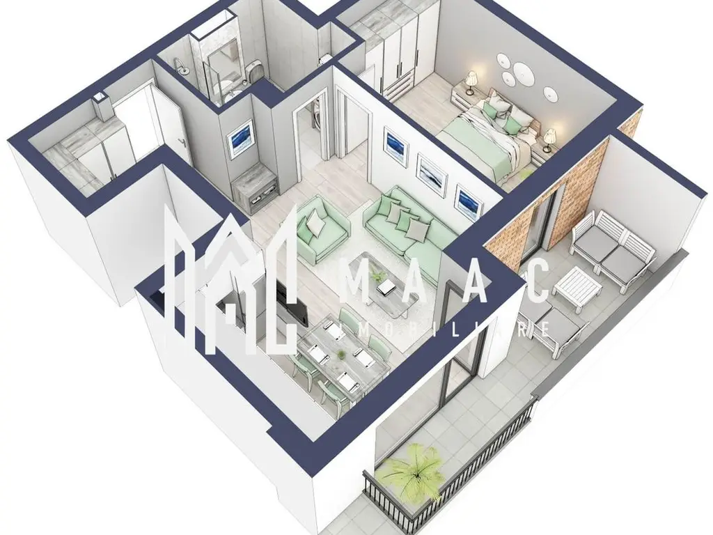 Apartament 2 camere | Terasa 9.5 mp | Turnisor