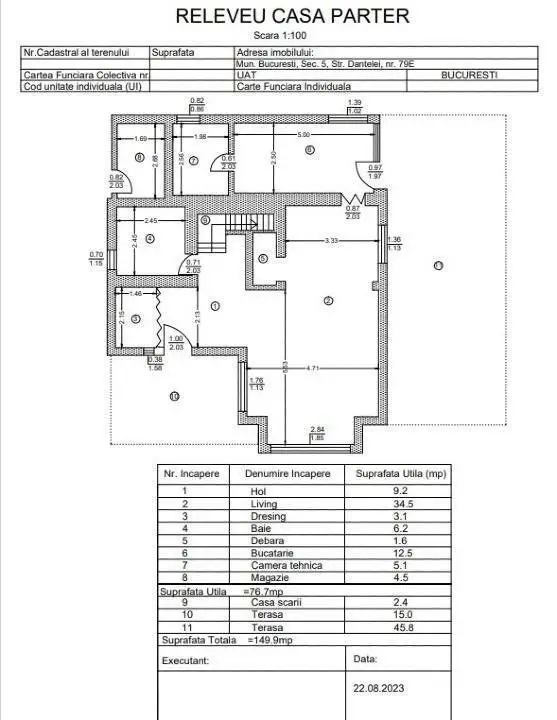Casa individuala sector 5, strada dantelei, 500 m2 curte