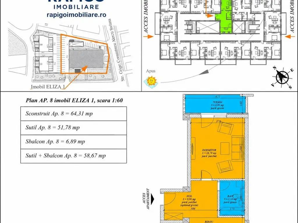 Apartament 2 cam– Eliza 1 Residence Confort modern, locație excelenta