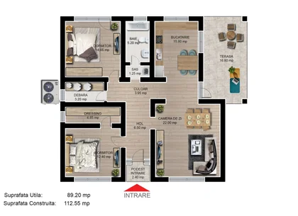 Casa individuala 3 camere Cartier Izvor Tarlungeni Brasov