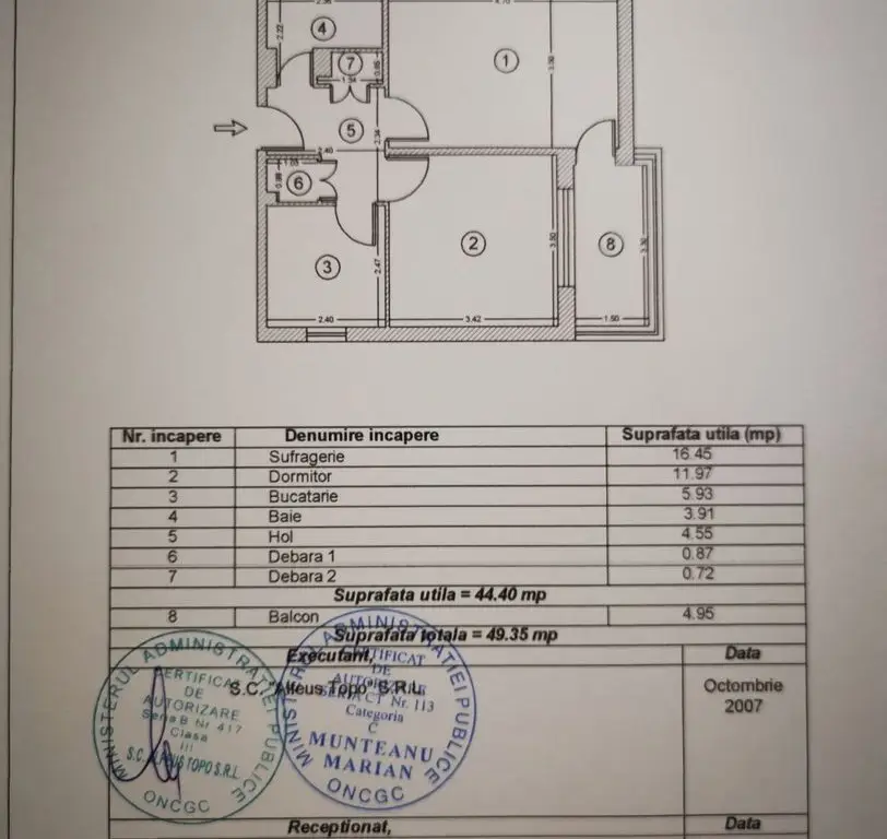 Apartament decomandat in Tomis 1