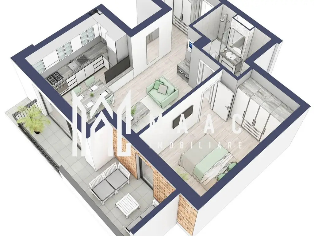 Apartament 2 camere | Terasa 9.5 mp | Turnisor