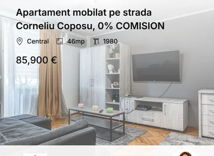 REZERVAT Apartament mobilat pe strada Corneliu Coposu, 0% COMISION