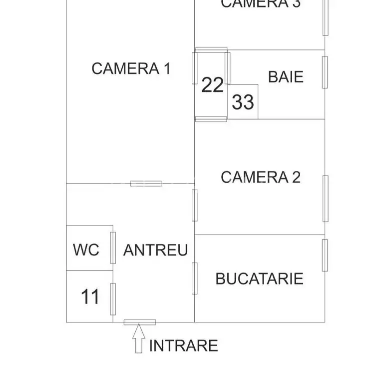 Apartament spațios cu 3 camere, decomandat – Zona 7 Noiembrie / UMFST