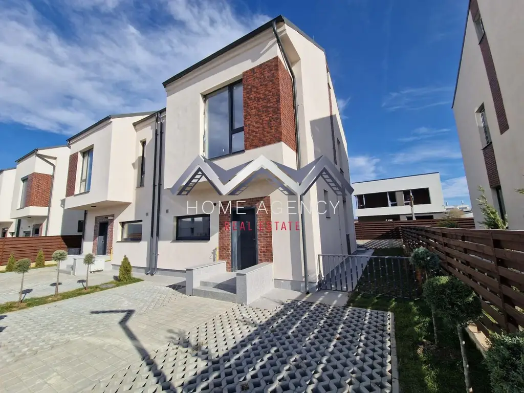 Casă P+1+M de vânzare în Otopeni–Tunari | Ansamblu nou, 3 dormitoare, mobilată