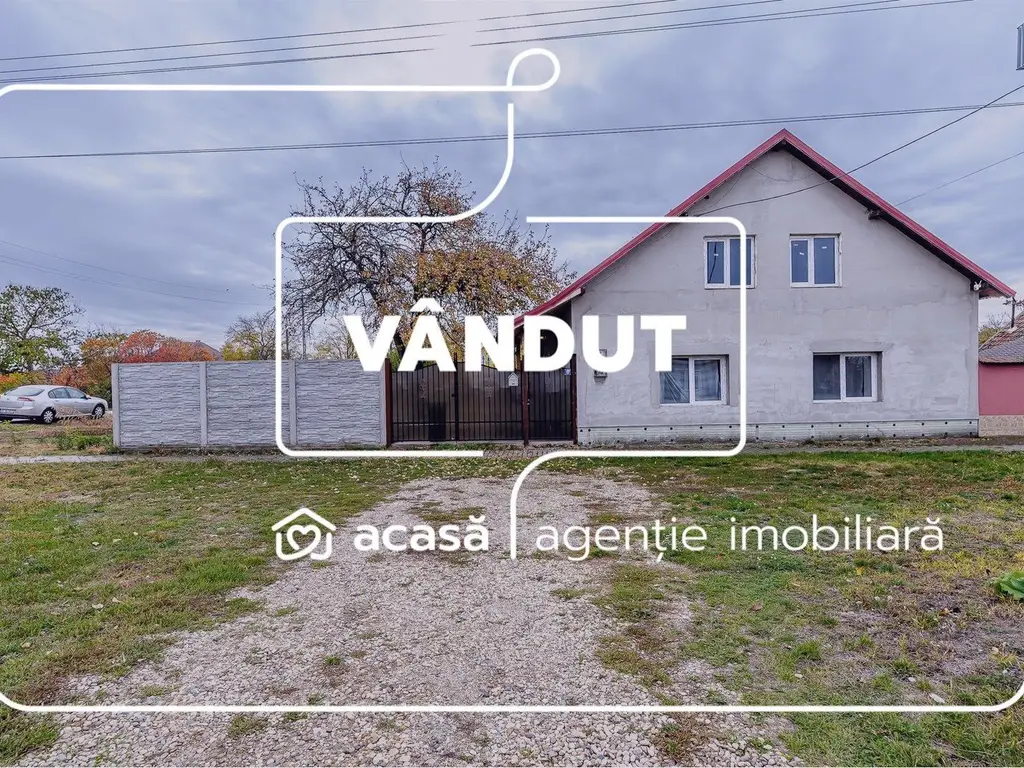 VANDUT! Casa 3 camere P+M în Munar, la 25 km de Arad - COMISION 0%