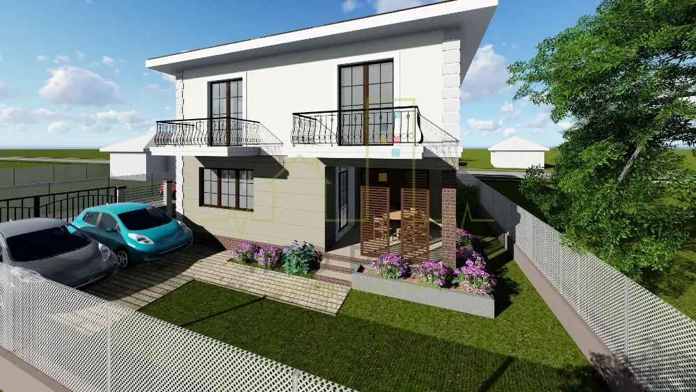 1/2 Duplex Spatios, GIROC. Decorativa la exterior - la gri la interior