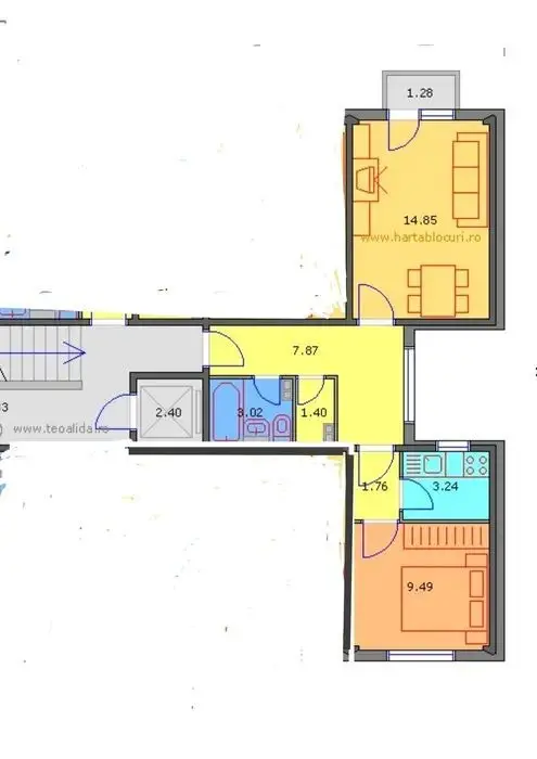 Apartament de Vanzare - 46 MP - bd. Constantin Brancoveanu