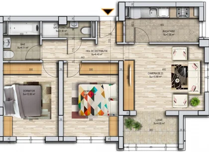 Apartament 3 camere decomandat - Militari Residence