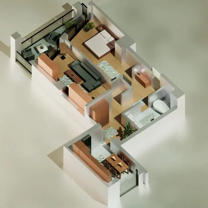 Tomis Nord - Vanzare apartament decomandat cu 2 camere,  bloc nou.