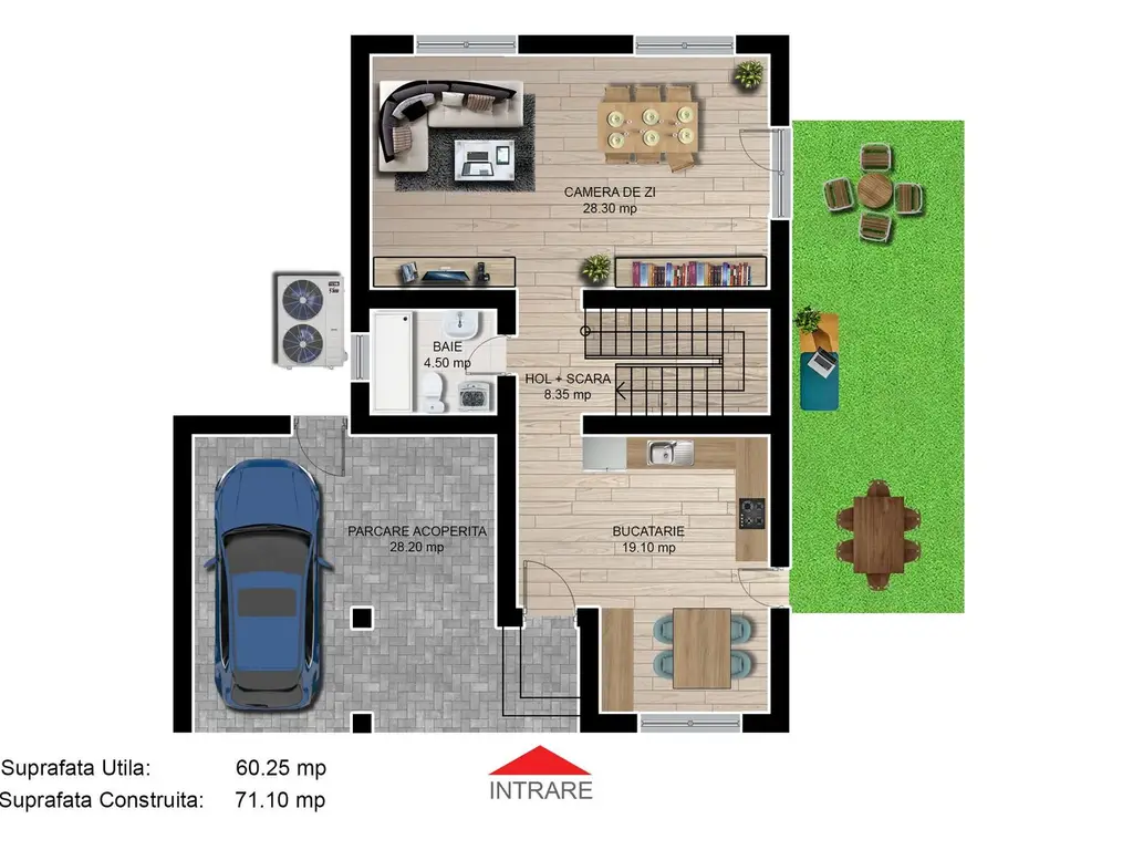 Casa individuala 4 camere 3 bai garaj Cartier Izvor Tarlungeni Brasov