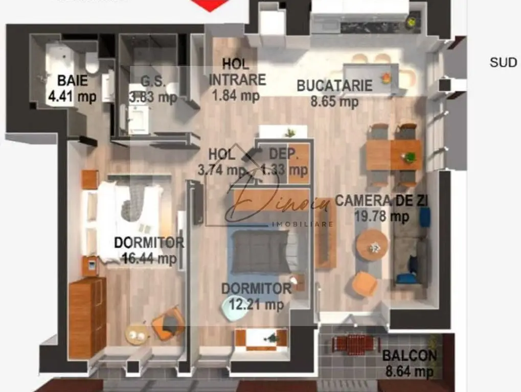 Apartament 3 camere Moghioros Park Residence | Loc parcare I COM 0%