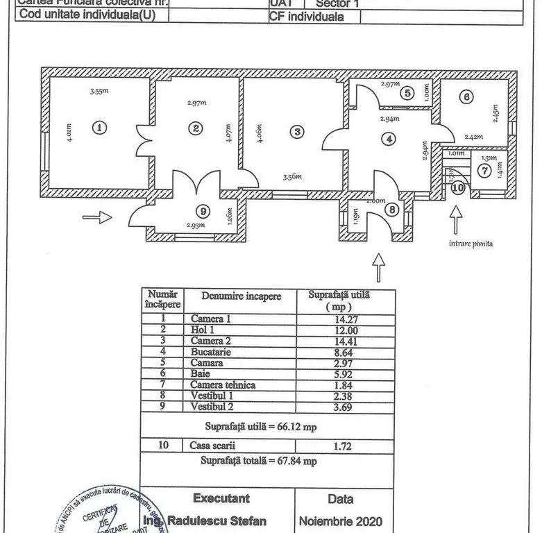 Teren 480 cu casa de 3 camere demolabila ( sau renovabila) sector 1