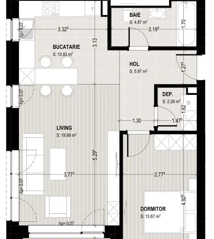 Kasper vânzare apartament de lux 2 camere nelocuit vedere libera spre Tâmpa