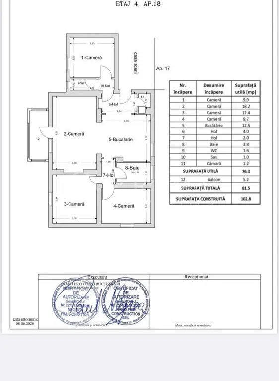 Apartament cu 4 camere | Suprafață generoasă 81mp  | Dâmbu Pietros