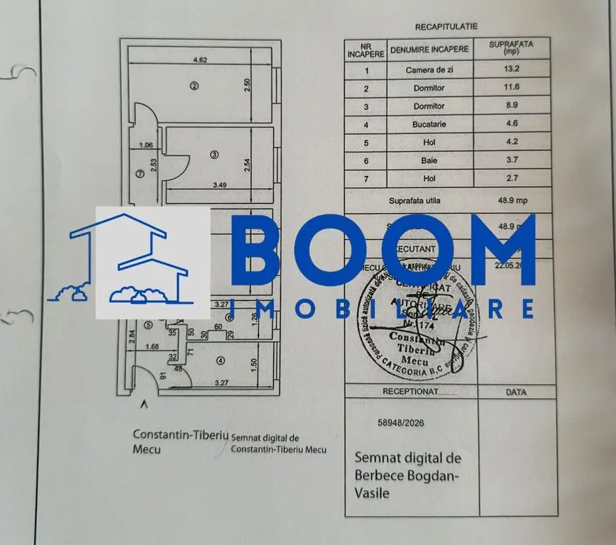 Apartament 3 camere | Zona Hermes | Geam la baie| Decomandat |