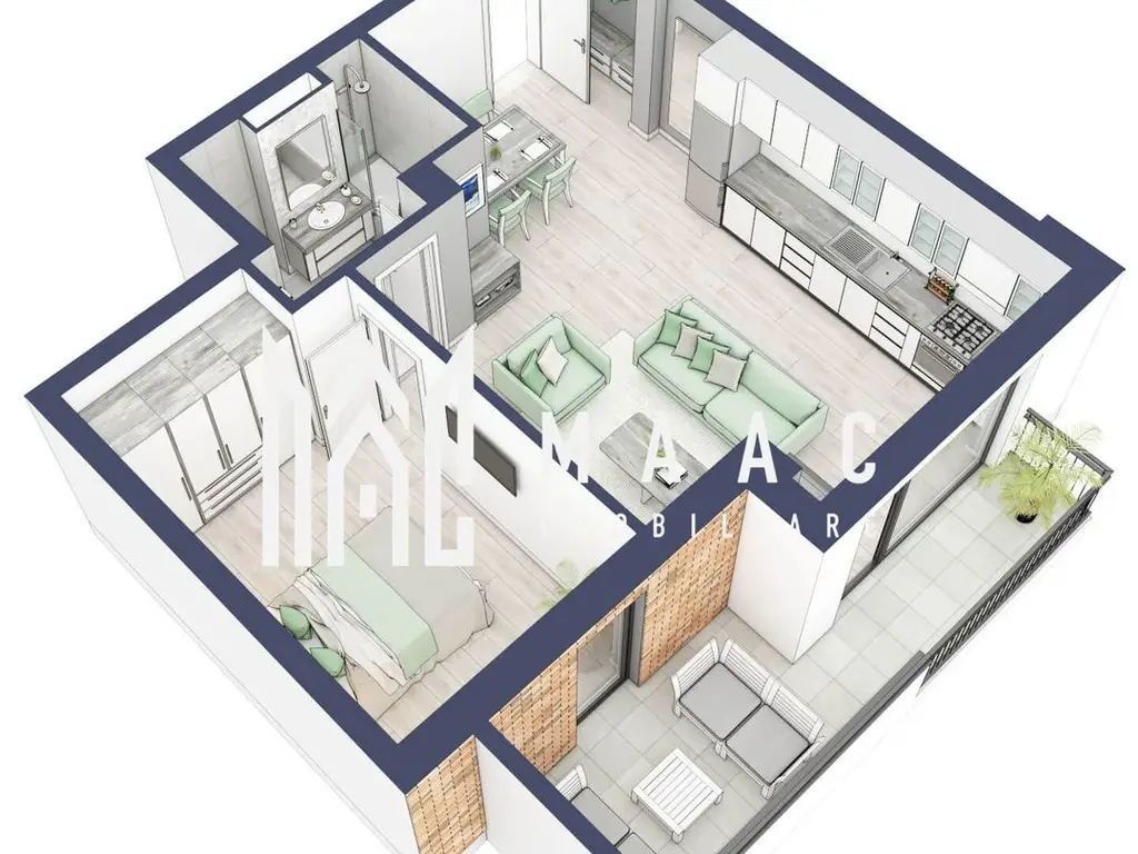 Apartament 2 camere | Etaj 1 | Balcon 9.5 mp | Turnisor