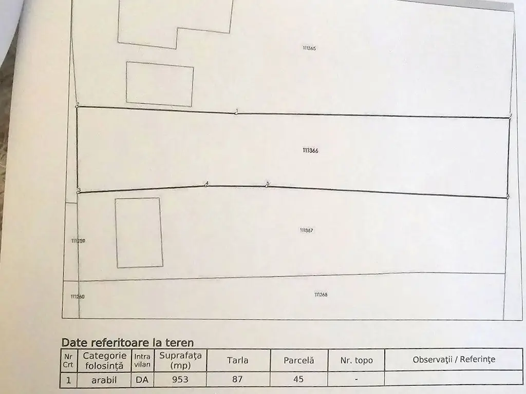 Teren intravilan de vânzare – Smârdan – 953 mp