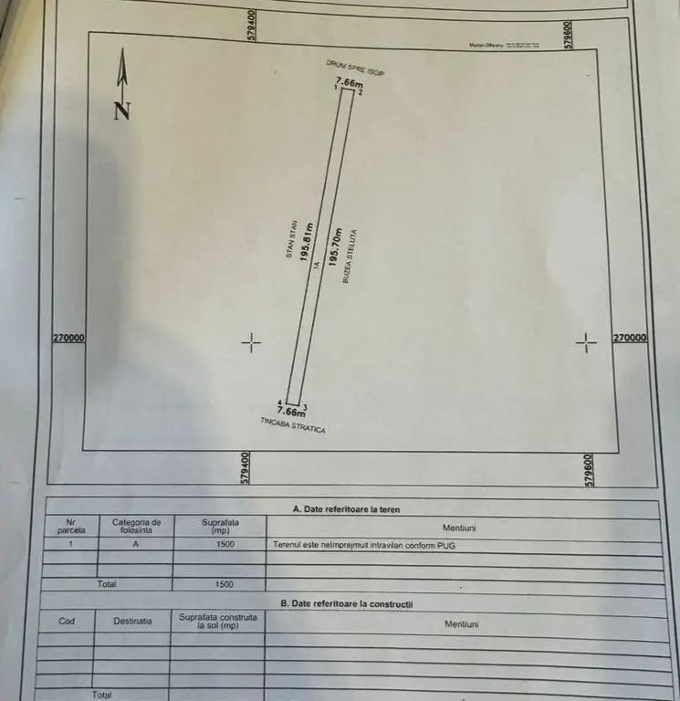 Teren intravilan 3.000 mp, zona fabrică plase sudate