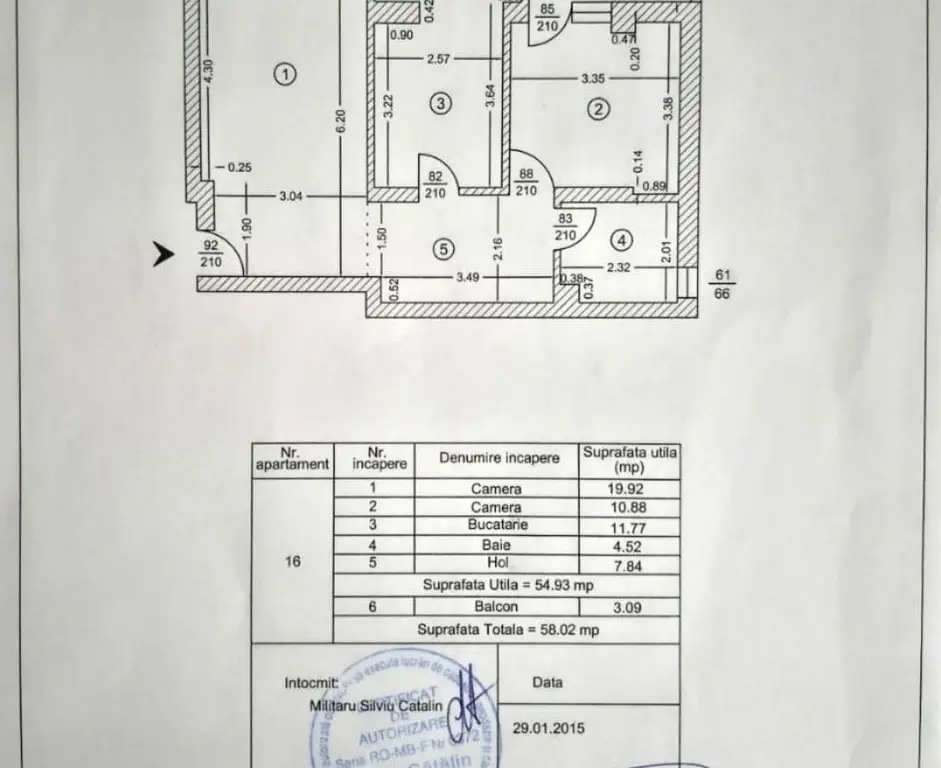 Apartament de Vanzare  - 2 camere - 59 mp utili - POPESTI LEORDENI