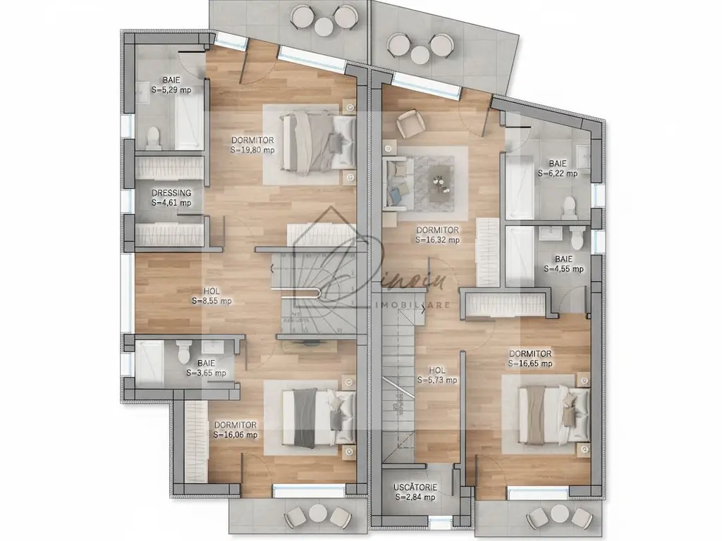 Vila 5 camere Otopeni - centru I individuala, calcan I P+1E+M I COM0%