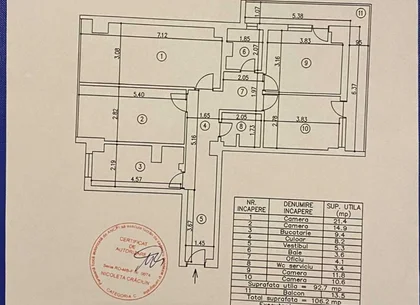 Apartament 4 camere 106 mp la 5 min de Metrou Paci