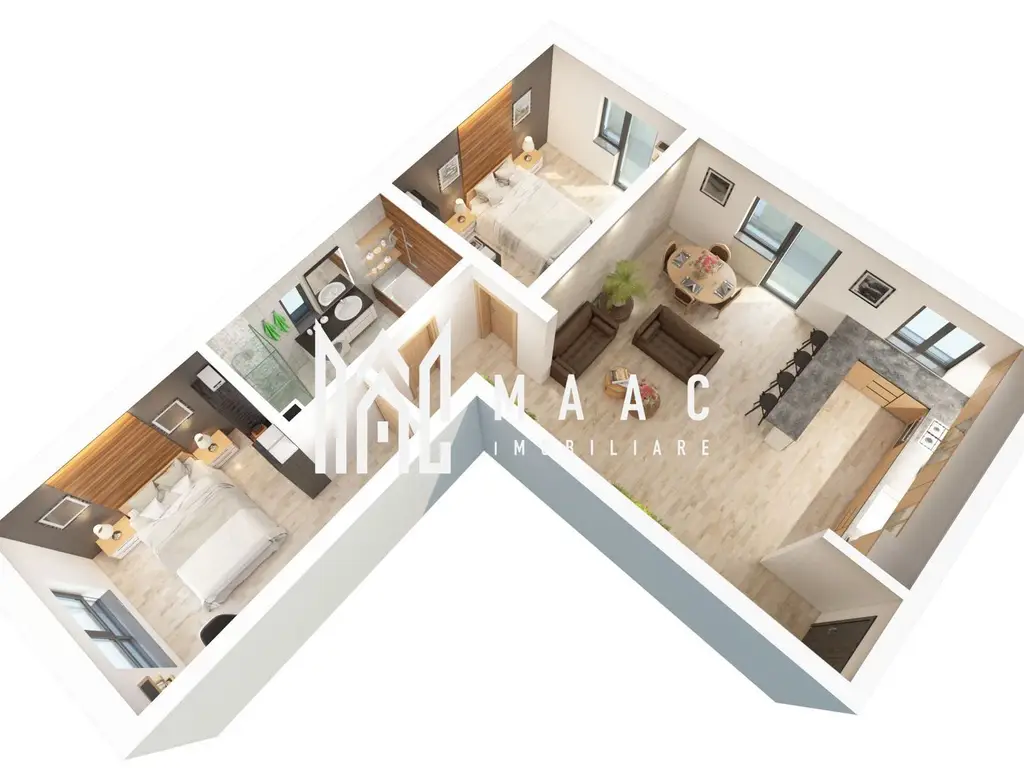 Apartament 3 camere | 69 MPU | Terasa + Gradina | D. Stanca
