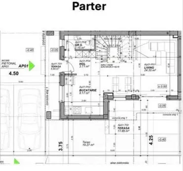 Vânzare duplex luminos 4 camere cu grădină Bucureștii Noi Străulești