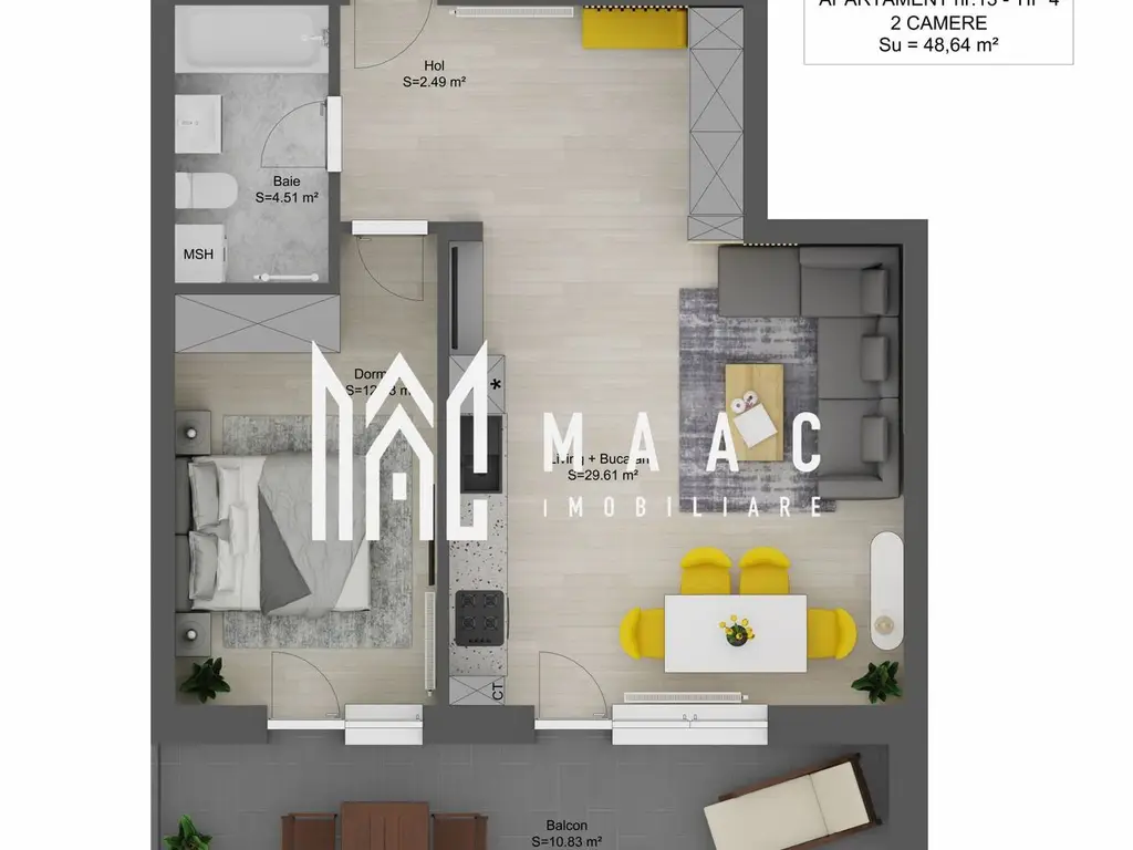 Apartament 2 Camere I Sibiu I Doamna Stanca I Balcon I Parcare Inclusă