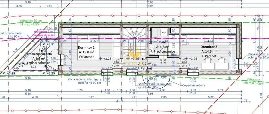 Teren 560mp in Andrei Muresanu cu autorizatie pentru casa!
